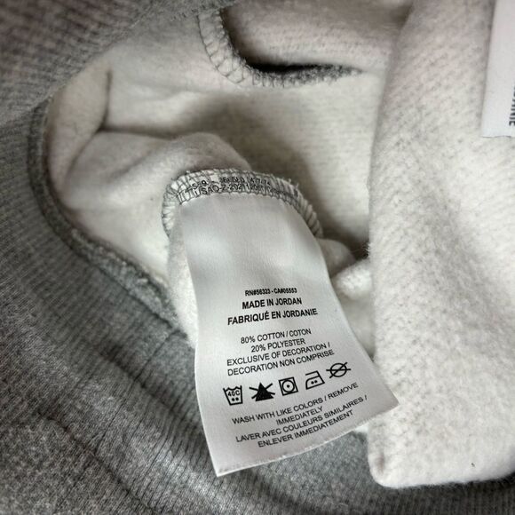 Nike Grey Gray Swoosh Logo High Rise Sweatpants Loungewear Comfort size Medium - Picture 3 of 8